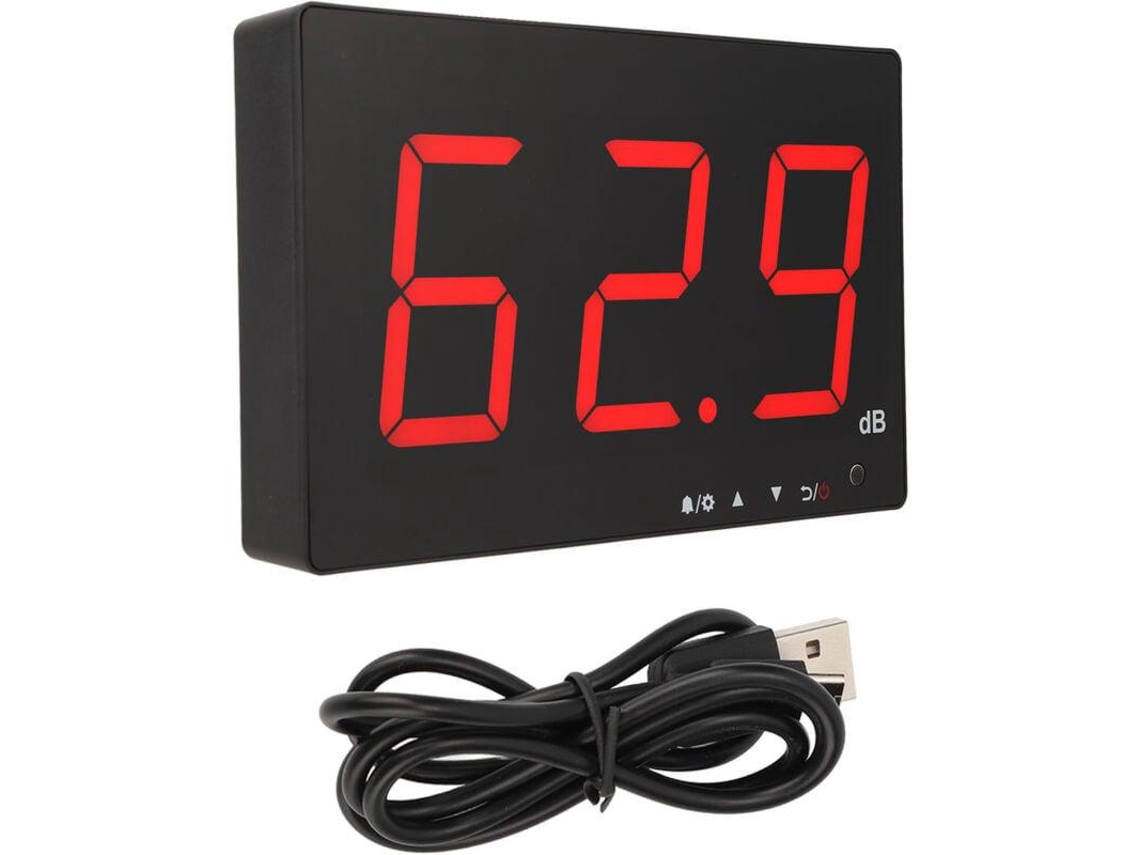 Medidor de decibéis de parede LCD de 9,6 polegadas, medidor de nível sonoro de 30-130 dB para desktop Ehstmind