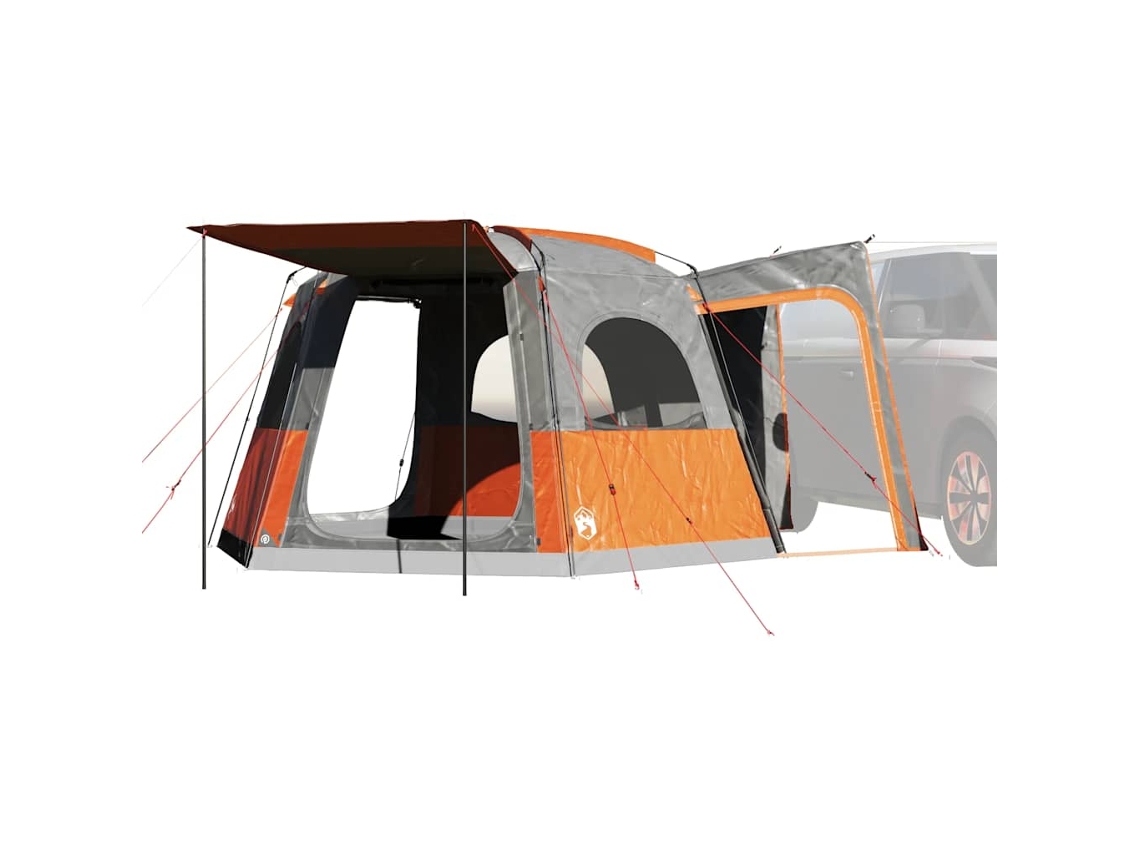 Vidaxl Tenda De Campismo P/ 4 Pessoas Impermeável Cinzento/laranja