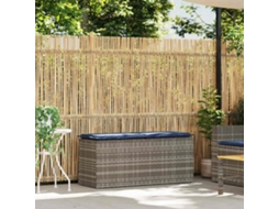 Maison Exclusive - Banco De Jardim Com Almofadão 110x40x44 Cm Vime Pe Cinzento