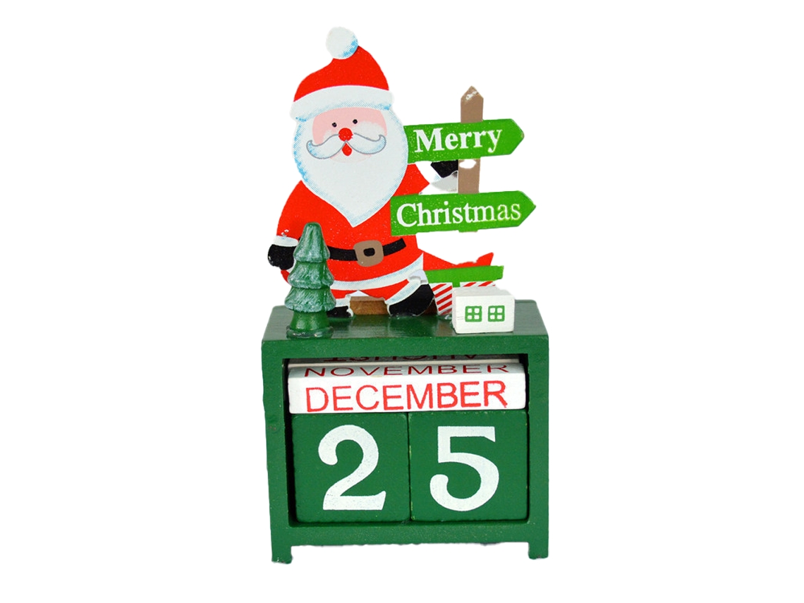 Calendário de Advento de Contagem Regressiva de Natal com Blocos de Madeira Numéricos Contagem Regressiva para O Natal Calendário de Mesa
