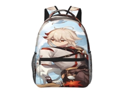 Mochila Genshin Impact J214 Para Estudantes, Leve E Estilosa, Impermeável E Com Alça De Ombro Respirável. D214