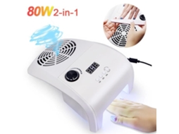 Aspirador de Pó de Unhas com Lâmpada Uv 2 em 1 80W YOKULI Branco Feminino Tipo de Público: Adulto