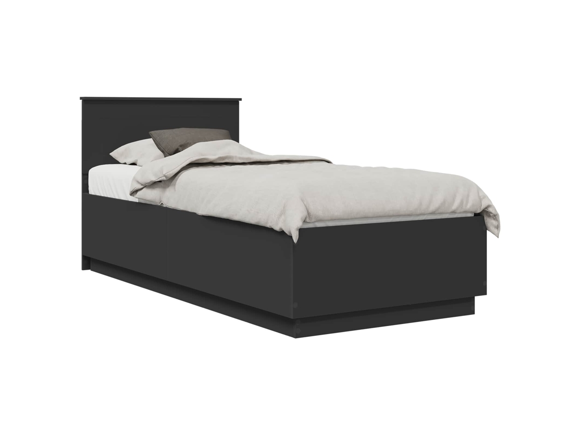 Estrutura de Cama 90x200cm Madeira de Engenharia MAISON EXCLUSIVE