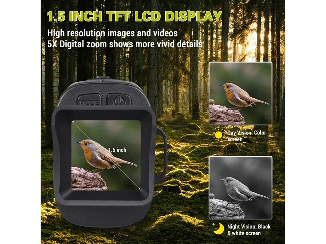 Óculos De Visão Noturna Digital Monóculo De Visão Noturna Digital De 7 Níveis Para Escuro Com Zoom Digital 5x 3000 Mah Salve Fotos De 24 Bestvite