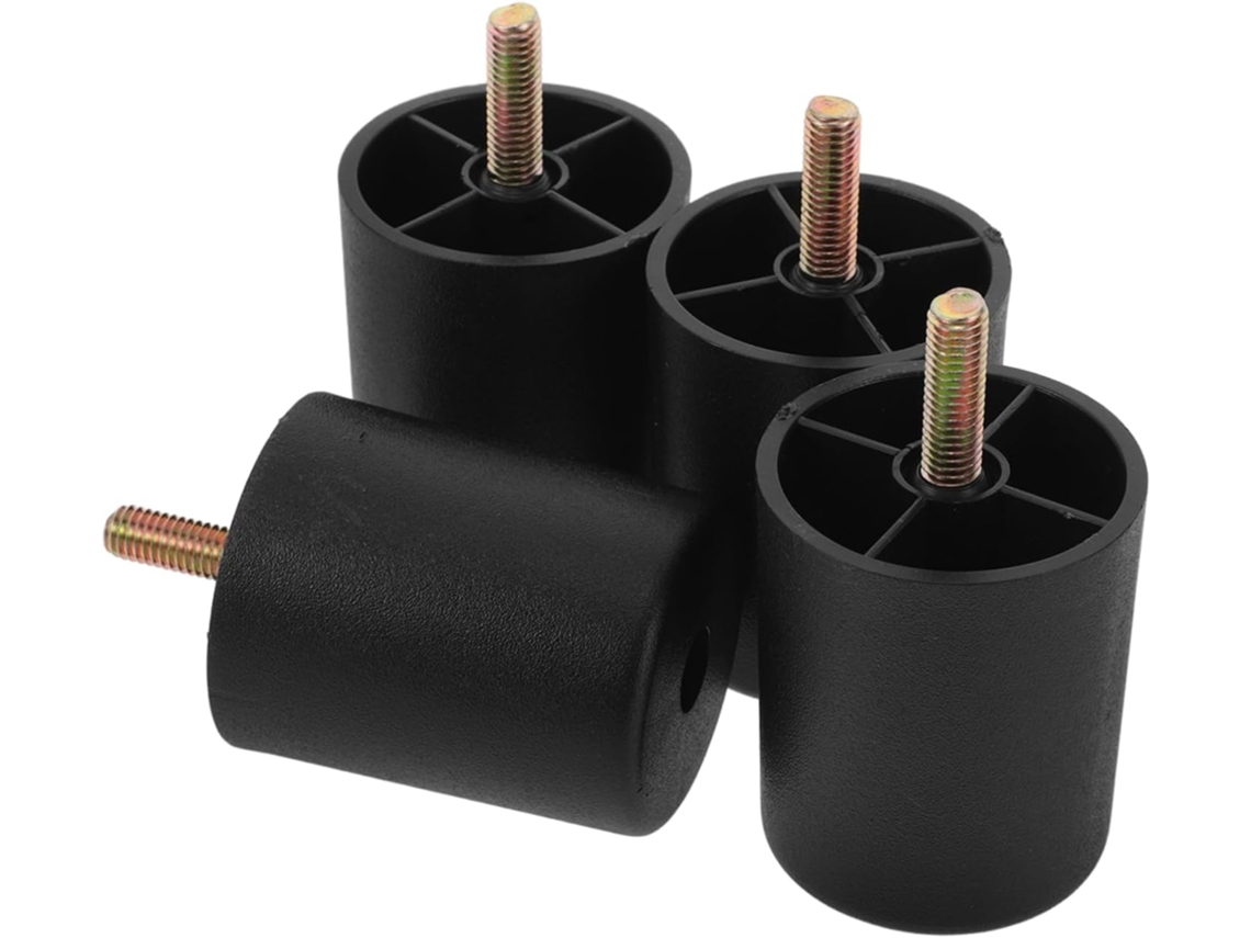 Gatuida Conjunto De 4 Pés Plástico Para Móveis, Sofá, Armário E Mesa Substituição De Pés Redondos Com Parafusos