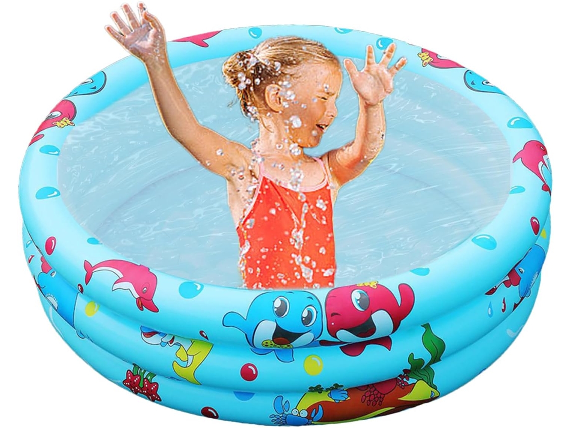 Piscina Inflável Com 3 Anéis