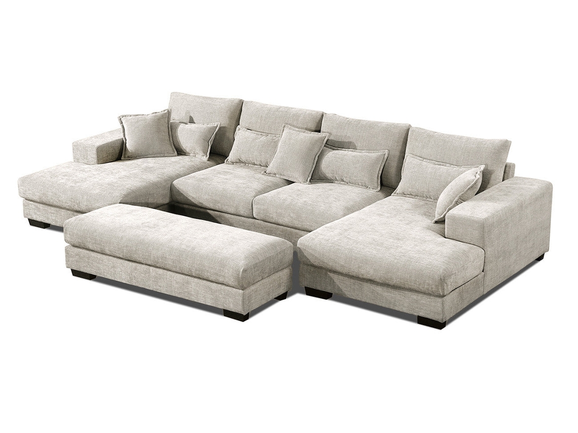 Sofá-cama De Canto Mega Chaise Longue Kim 368cm, Bege