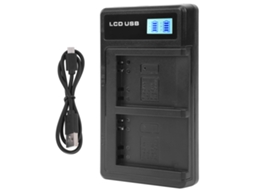 Cargador De Batería Portátil Para Cámara Nb‑6l Cargador Dual Usb Con Pantalla Lcd
