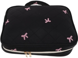 Estojo Grande Preto para Bíblia com Zíper, Capa Acolchoada Impermeável e Bolso Armazenamento, Ideal Mulheres Q