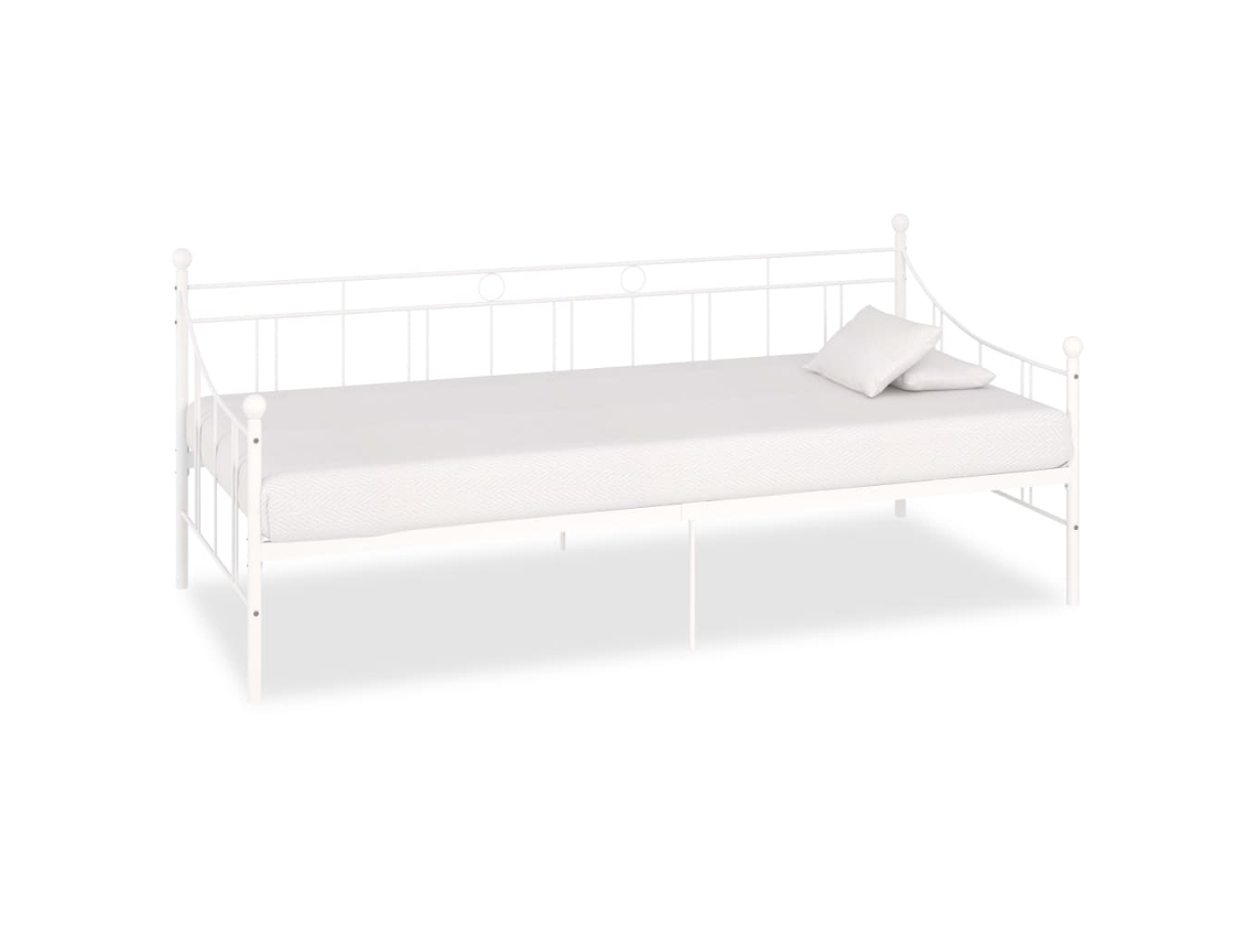 Vidaxl Estrutura Sofá-cama 90x200 Cm Metal Branco