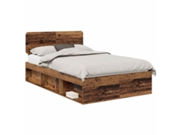 Estrutura da Cama com Cabeceira Madeira Antiga 120x190 cm MAISON EXCLUSIVE