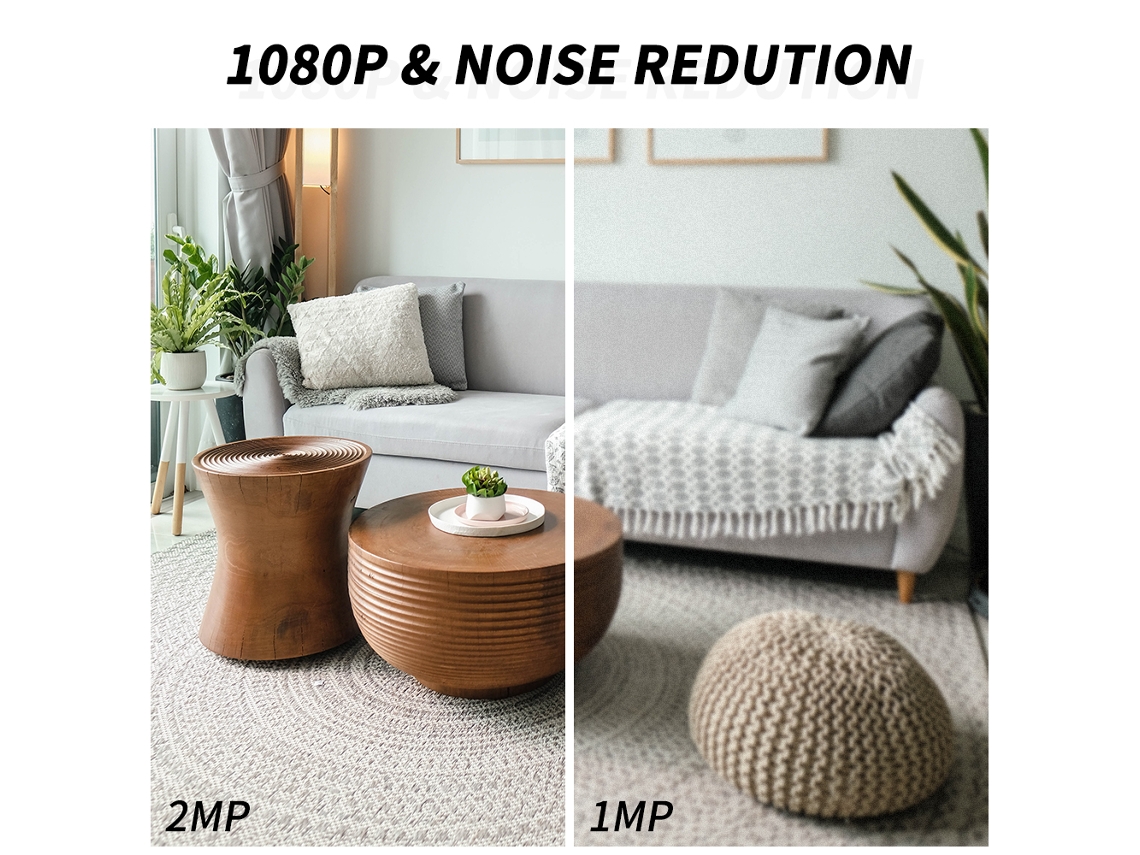 Câmera De Segurança Sem Fio Wifi 1080p Interior Com Visão Noturna, Ptz E Áudio Bidirecional