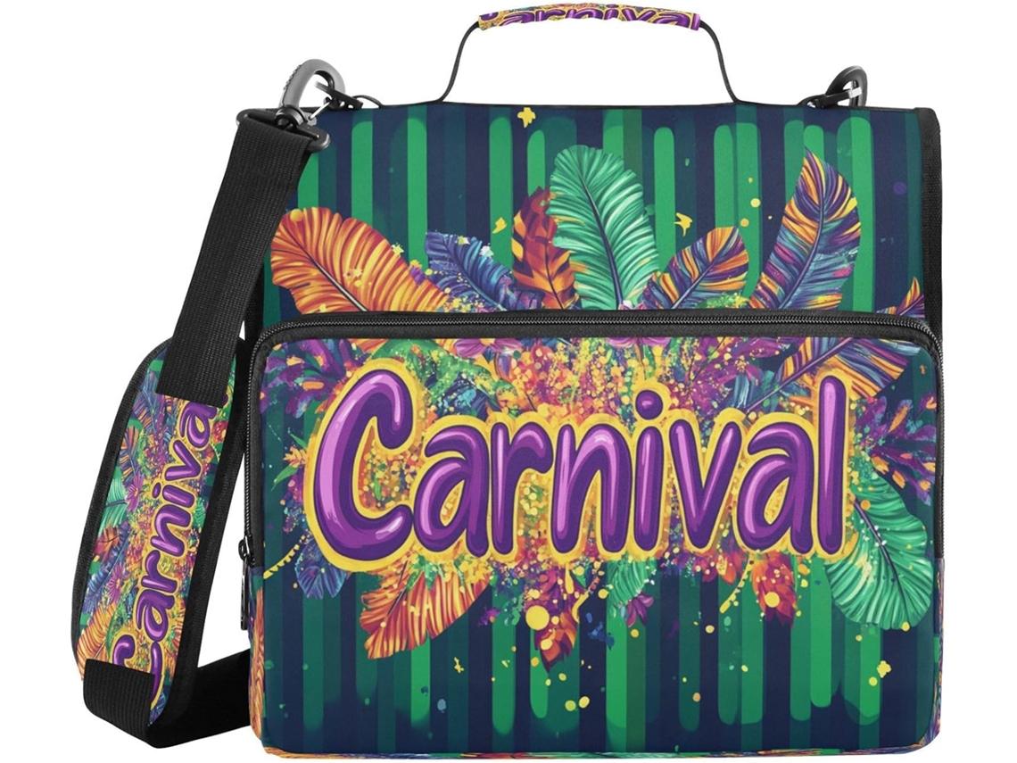 Massa Canetas Carnaval Carros Alegóricos 1,5 Polegadas Com Zíper E Alça De Ombro, Inclui Massa Com Zíper Bolsa Escola