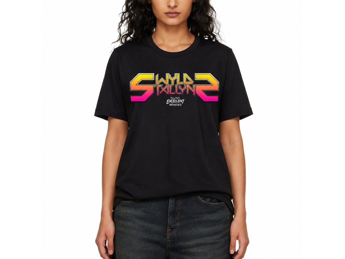 Rockinstone Bill And Ted Stallyns Wild Black Adult T-shirt Size:l