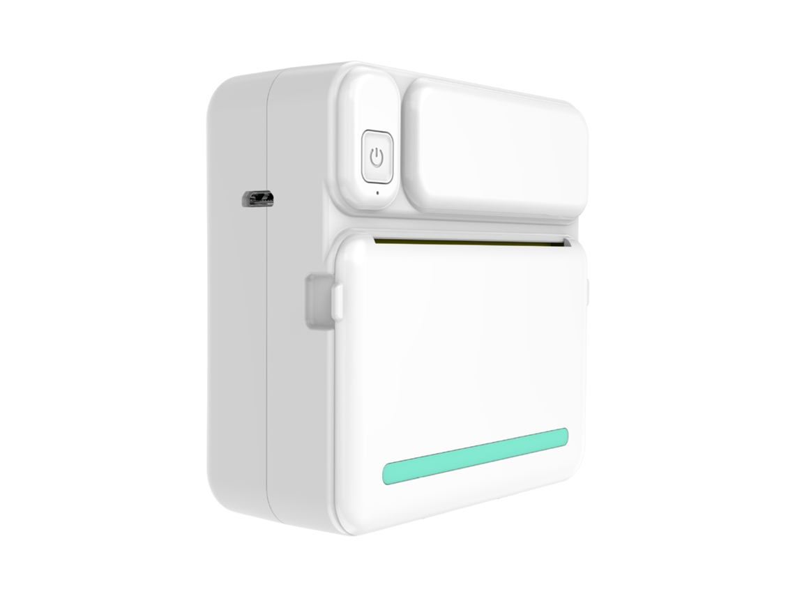 Mini Impressora Portátil Sem Tinta C19 Bluetooth Para Fotos E Erros Escolares Sfushos (1 Rollo Incluído)