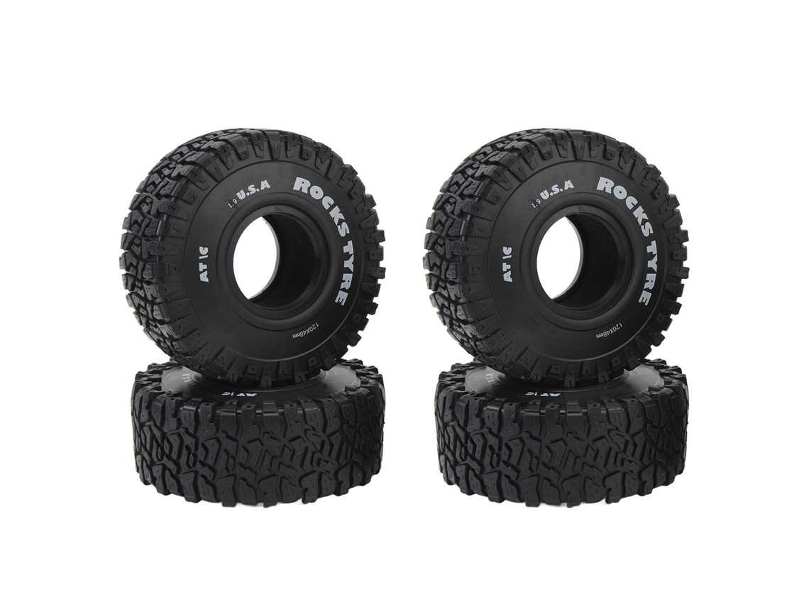 Mali kit de 4 Pneus de Borracha para Rc Crawler 1/10 com Boa Adesão Anti derrubado Resistente Ao Desgaste para Scx10