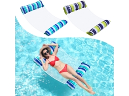 Conjunto De 2 Redes Flutuantes Para Piscina, Cama Inflável Premium, Espreguiçadeira Para Piscina.