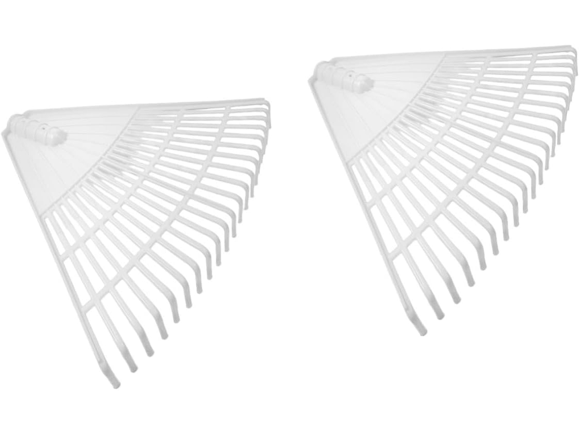 Ancinho De Jardim De 2 Peças Com Dentes, Ferramenta De Jardinagem Para Recolher Grama E Relvados.