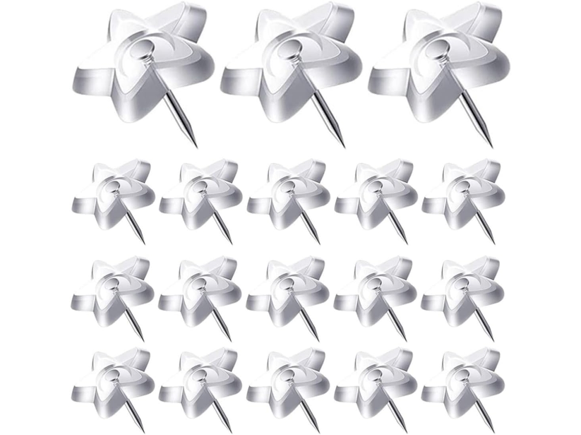 50 Tachinhas Transparentes Em Formato De Estrela Para Rolhas