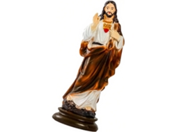 Estátua Católica Em Resina Para Decoração De Escritório Ou Sala De Oração.