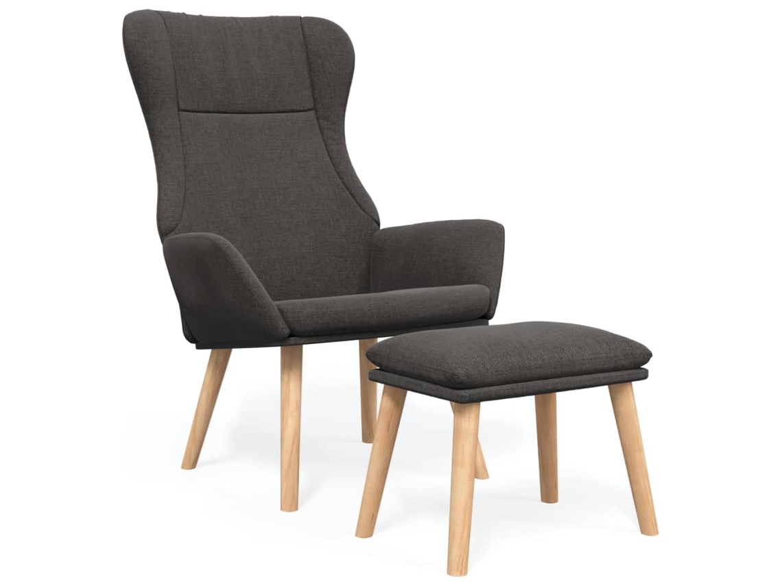 Relaxing Chair With Footstool, Relaxing Chair With Footstools Vidaxl Cinzeto Tecido
