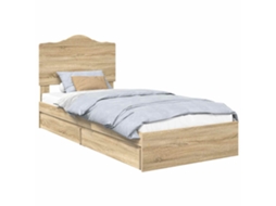 Cama com Armazenamento com Gaveta Carvalho Sonoma 90x200 cm MAISON EXCLUSIVE