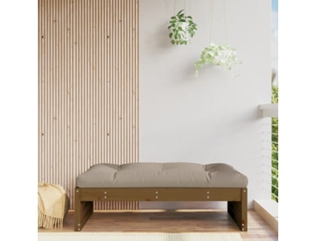 Apoio de Pés para Jardim 120X80 Cm Pinho Maciço Castanho-Mel VIDAXL