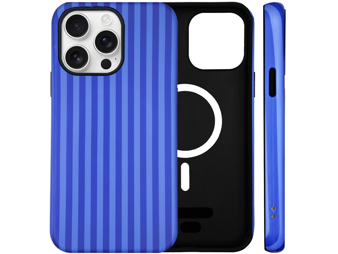 Capa Para Iphone 14 Pro Max Compatível Com Magsafe (pc Rígido + Silicone) - Azul Marinho