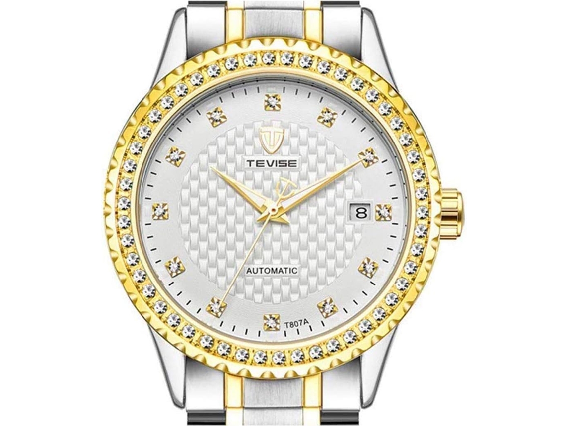 Lurelia Relógio Mecânico Masculino, Automático, Data/calendário, Aço Inoxidável, Prata, Branco