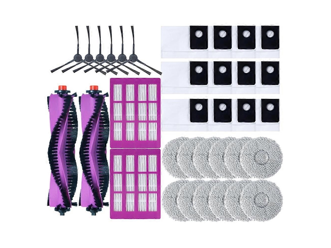 Conjunto De 38 Peças De Reposição Para Aspirador De Pó J15 Pro Ultra: Escova Lateral Principal, Filtro Hepa, Pano De Limpeza E Saco Para Pó._ozo