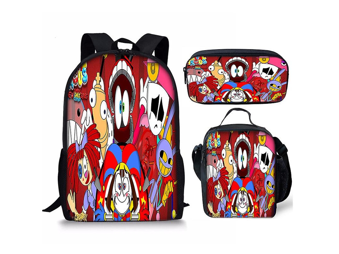 A Incrível Mochila de Circo Digital Mochila Escolar 3 Unidades para Crianças-B (3 Unidades)