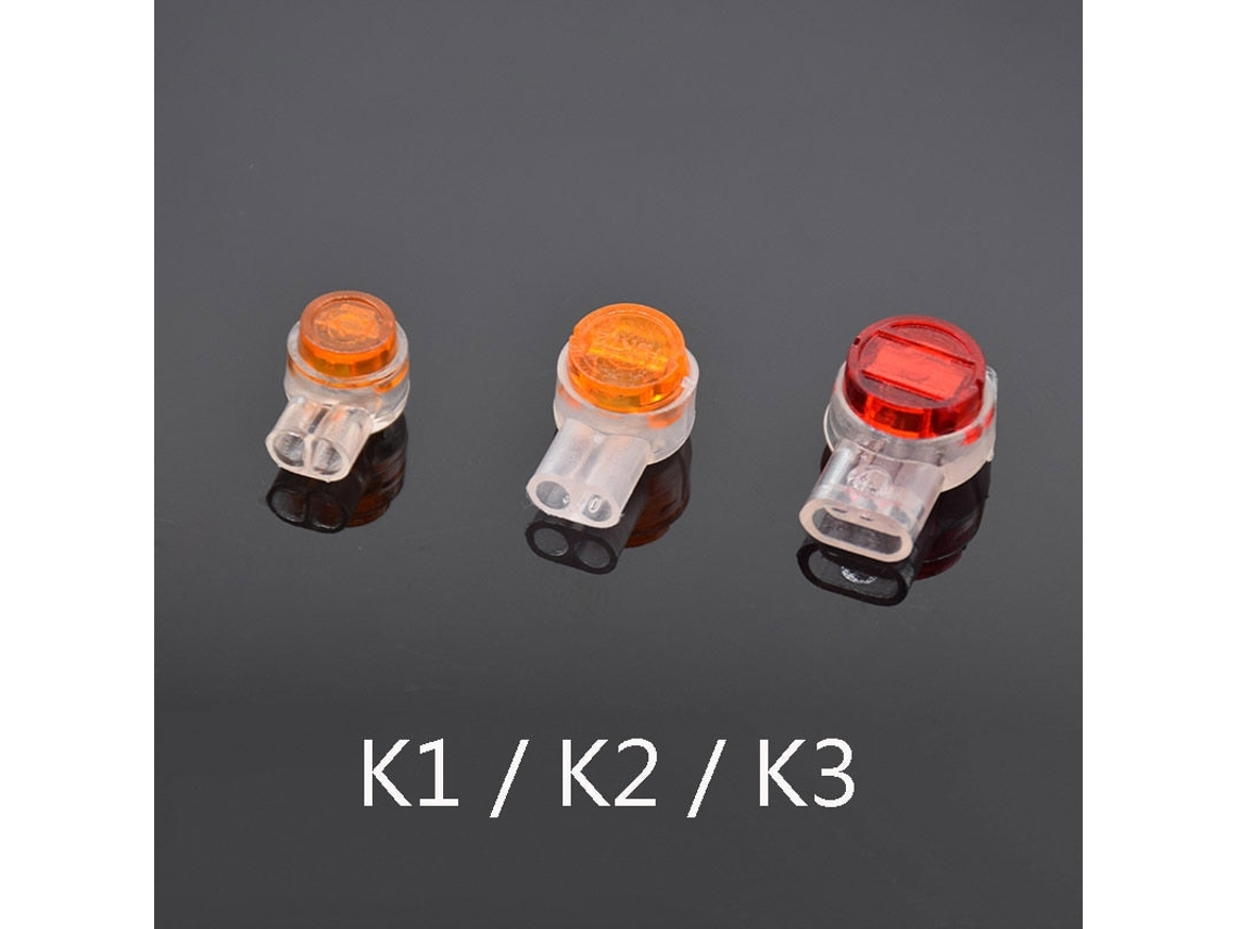 Conjunto De 50 Conectores Rj45 De Crimpagem, Terminais K1, K2 E K3, À Prova Dágua, Para Cabos Ethernet E Telefônicos. Aquaforge