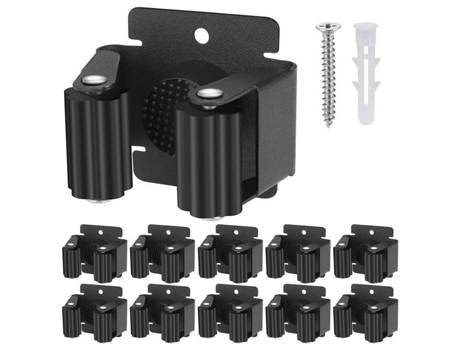 Suporte De Parede Para Esfregão, Conjunto Com 10 Peças, Resistente, Ideal Para Guardar Ferramentas De Jardim Na Cozinha, Banheiro E Garagem. Qjh