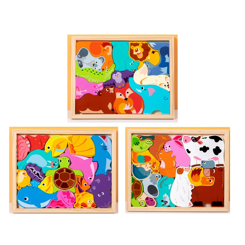 Quebra-cabeça 3d De Madeira Para Bebês - Brinquedo Educativo E Cognitivo Com Mecanismo De Preensão.
