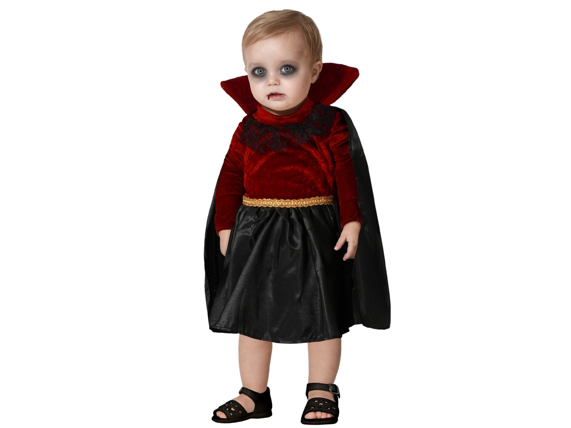 Disfarce Vampira Bebé Negro E Vermelho 6 a 12 meses ATOSA