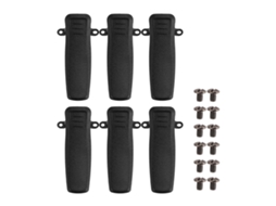 Aetheria 6pcs Pinça de Cinto para Rádio de Duas Vias Abs Metal Substituição para Vertex Standard Vx 181 Preto