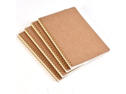 Caderno Espiral A5 Pautado: Conjunto de 4 Cadernos para Escrita, 50 Folhas, Papel Grosso 80g, Ideal para Desenho BRILVIBERA