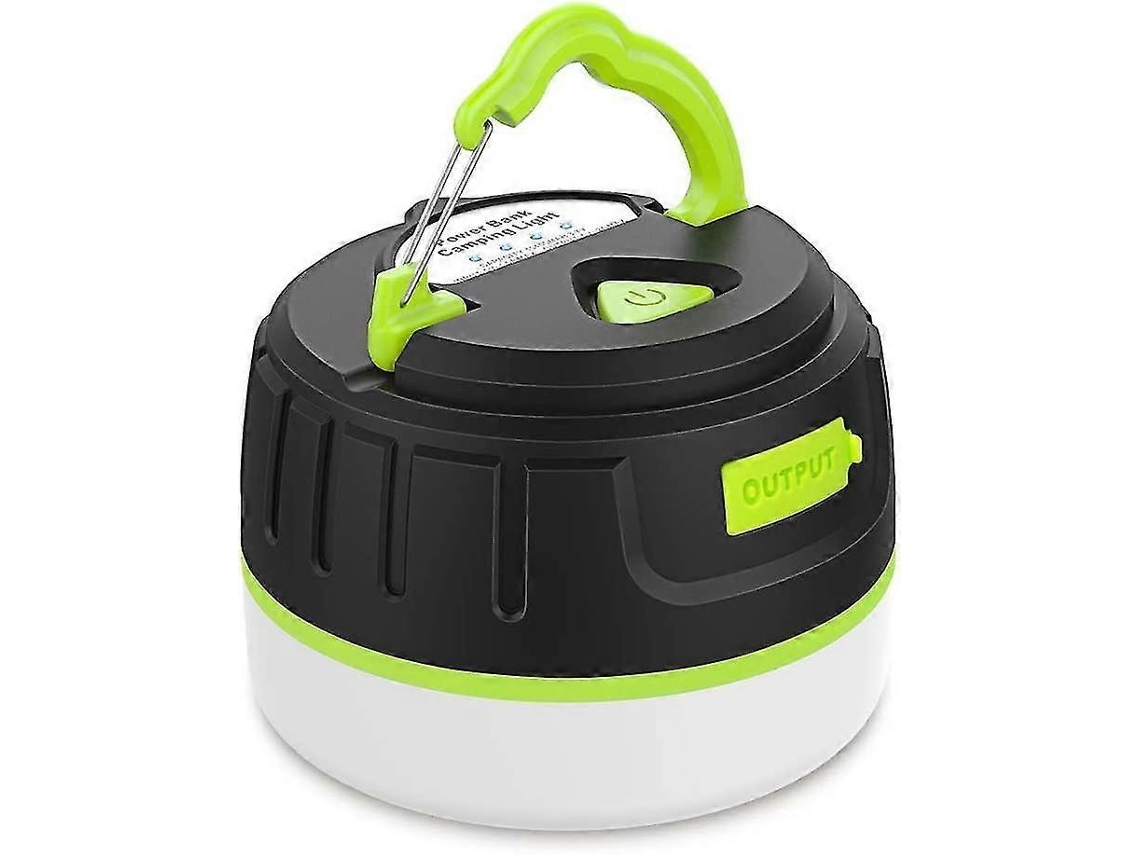 Lanterna De Acampamento Recarregável 2 Em 1 E Carregador Portátil De 5200 Mah Ip65 À Prova Dágua Com Porta Led Brilhante Olysi Shop