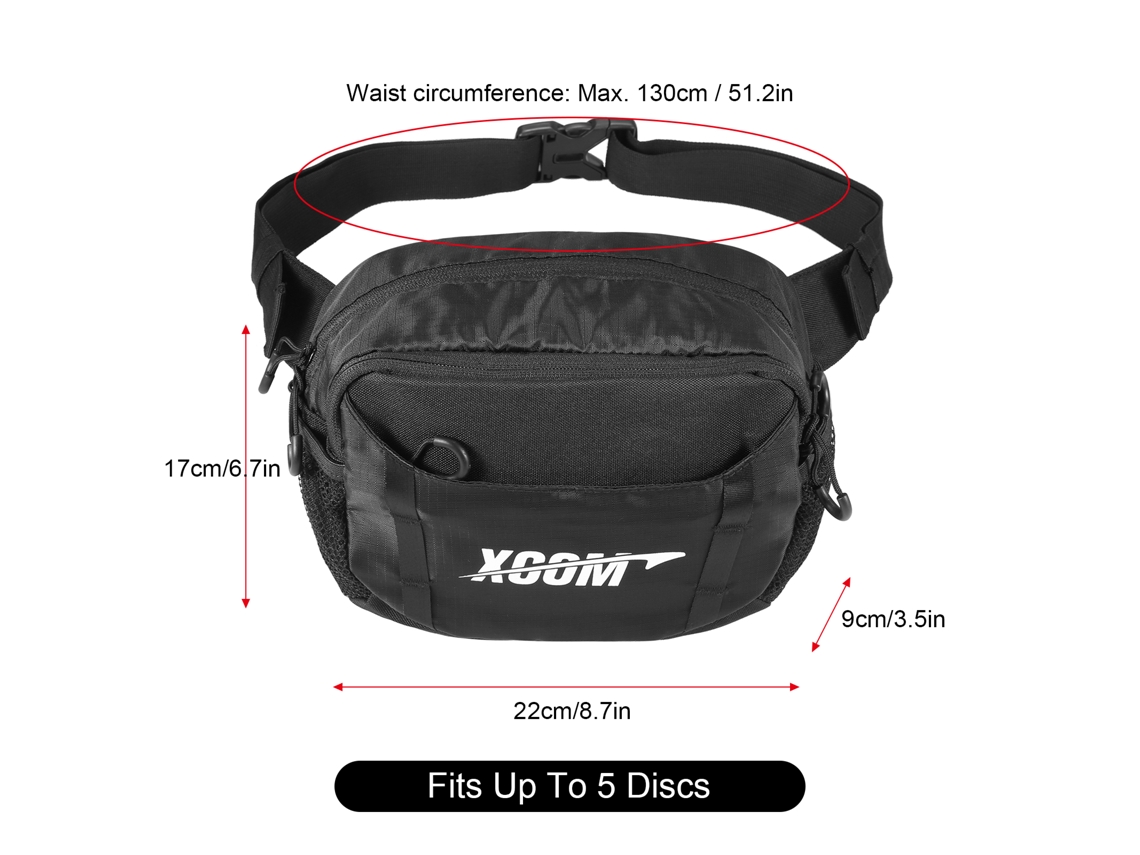 Bolsa de Cintura para Disc Golf Ajustável com Suporte para Discos S/MARCA