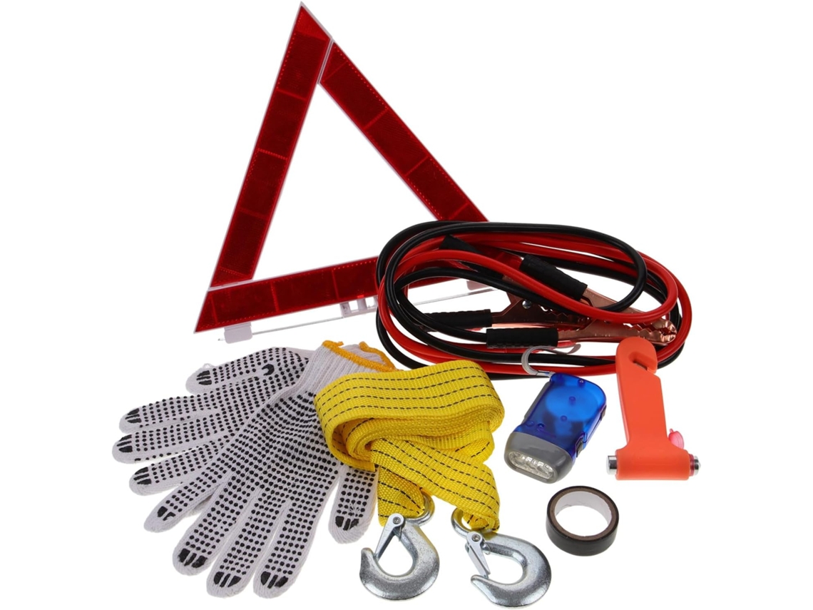 Kit De Ferramentas De 8 Peças Em Abs E Metal, Fácil De Usar, Para Segurança Automotiva.
