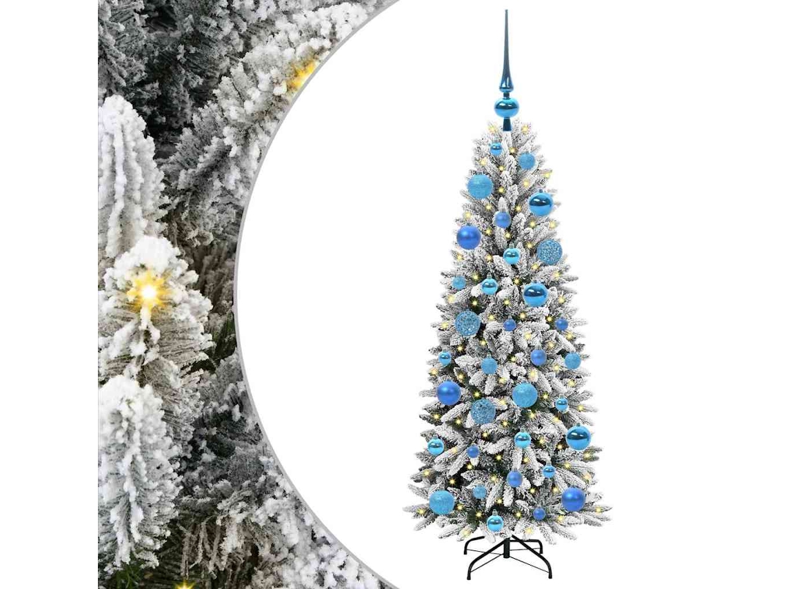 Conjunto 1 Árvore De Natal Artificial Vidaxl Branco Pvc (120 Cm)