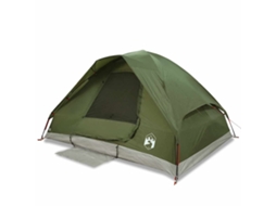 Tenda familiar em cúpula p/ 6pessoas VIDAXL impermeável verde azeitona