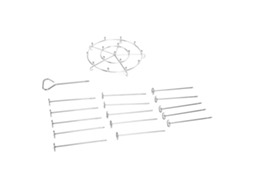 Suporte para Espetos de Aço Inoxidável S/MARCA com 15 Espetos para Fritadeira e Grill