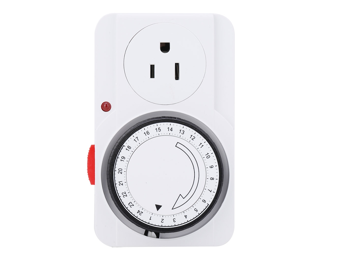 Tomada Com Temporizador Mecânico Laxiscreed 24h Para Padrão Eua 125v - Ideal Para Automatizar Ligações