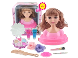 2026 Cabeça de Boneca para Penteados com Duas Coletas Kit de Salão de Beleza com Acessórios Básicos para Presente