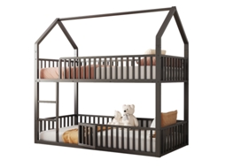 Beliche Infantil 90*200, Cama De Casal De Metal, Cama Familiar Infantil, Beliche Com Escada, Design Tipo Loft, Cama Inferior Com Porta