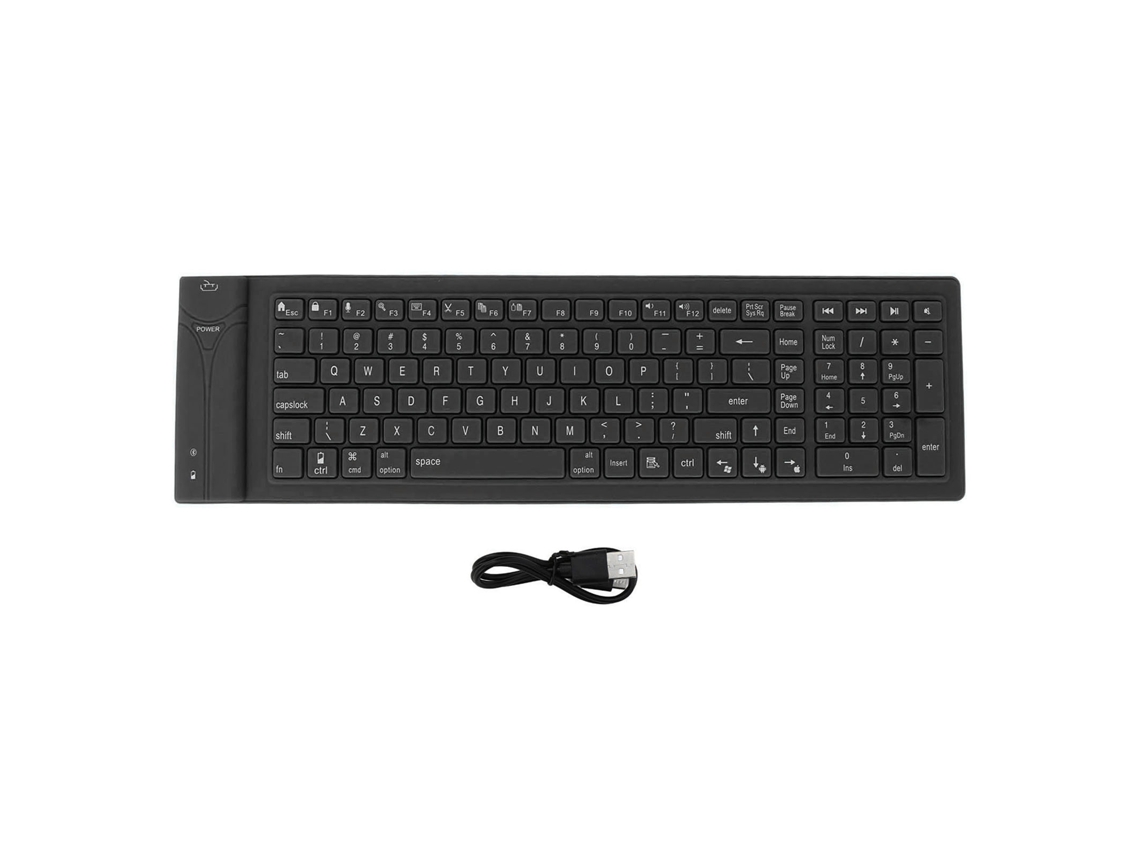 Teclado Silencioso À Prova D'água De Silicone Dobravel