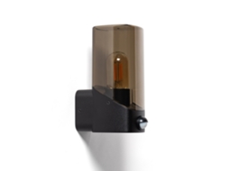 Aplique De Parede Exterior Com Sensor Pir Em Alumínio Pell Preto