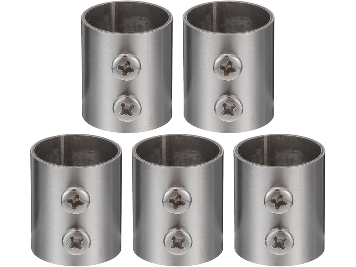 Conector De Extensão Para Varão Cortina Nuobesty Em Aço Inoxidável, 22mm X 30mm, Conjunto De 5 Peças, Acessório Para