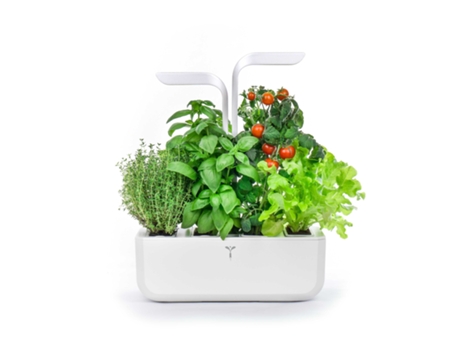 Vaso Autoirrigável  Classic Garden Branco + 4 Recargas Solo/Sementes